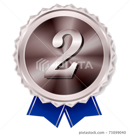Medal ribbon silver icon 73899040