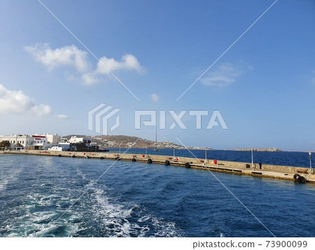 The harbor of Mykonos Island The harbor of Mykonos Island 73900099