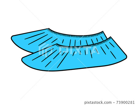Shoe covers. Protective medical covers. Isolated vector illustration 73900281