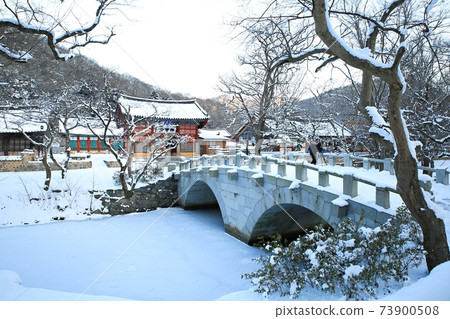 Winter Snow, Frozen, Seonunsa Temple Winter Snow, Frozen, Seonunsa Temple 73900508