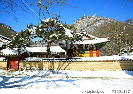 Snowy landscape, winter landscape, Baekyangsa Temple 73901357