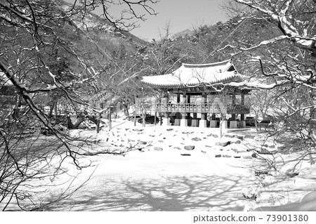 Snowy landscape, winter landscape, Baekyangsa Temple 73901380