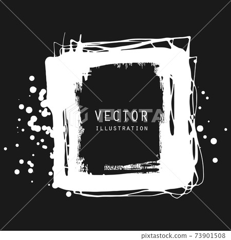 vector splats splashes and blobs of white ink paint in different shapes drips 73901508