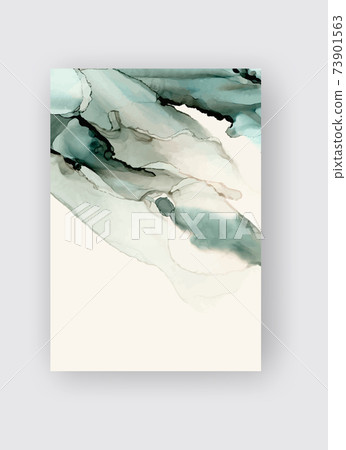 Alcohol ink vector texture banner. Fluid ink abstract background. 73901563
