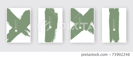 khaki ink brush stroke on white background. Japanese style. khaki ink brush stroke on white background. Japanese style. 73902248