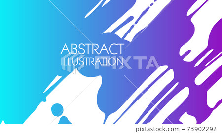 Color gradient ink brush stroke on white background. Japanese style. Color gradient ink brush stroke on white background. Japanese style. 73902292