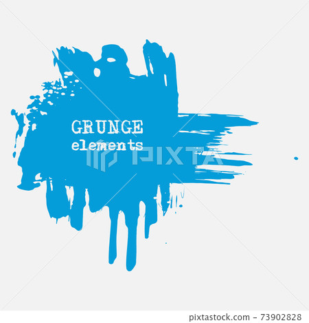vector splats splashes and blobs of blue ink paint in different shapes drips vector splats splashes and blobs of blue ink paint in different shapes drips 73902828