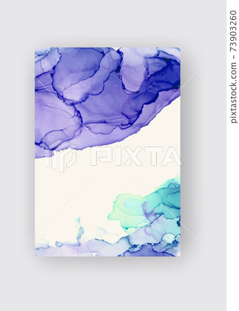 Alcohol ink vector texture banner. Fluid ink abstract background. Alcohol ink vector texture banner. Fluid ink abstract background. 73903260