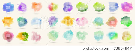 Colors watercolor paint stains vector backgrounds Colors watercolor paint stains vector backgrounds 73904947