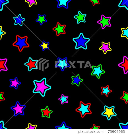 Colored stars on black seamless pattern background Colored stars on black seamless pattern background 73904963