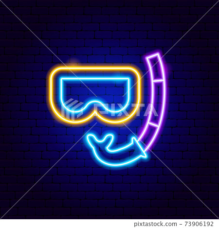 Scuba Mask Snorkel Neon Sign Scuba Mask Snorkel Neon Sign 73906192