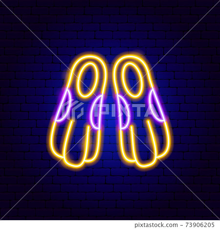 Swimming Flippers Neon Sign 73906205