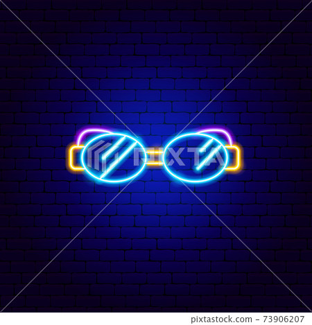 Swimming Glasses Neon Sign 73906207