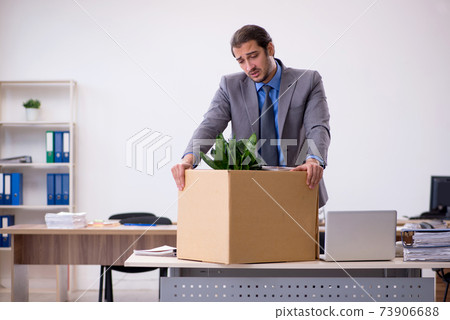 Young male employee being fired from his work 73906688