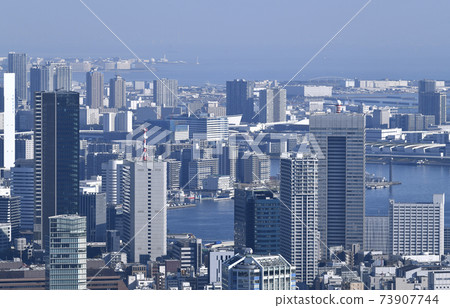 View of Tokyo cityscape of Japan, Harumi flag, etc. View of Tokyo cityscape of Japan, Harumi flag, etc. 73907744