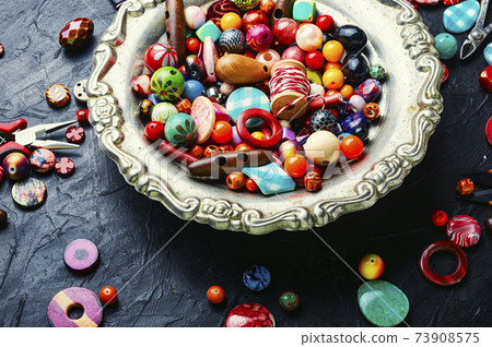 Set of multicolored beads Set of multicolored beads 73908575