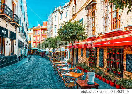 Downtown of the city Seville - is the capital and largest city o Downtown of the city Seville - is the capital and largest city o 73908909