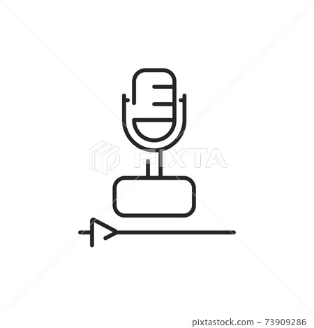 Live color line icon. Podcasting. Editable stroke. Live color line icon. Podcasting. Editable stroke. 73909286