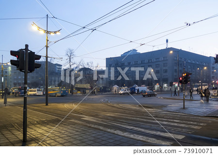 Republic of Serbia Belgrade, in front of Belgrade Railway Station / Belgrade, Serbia 73910071