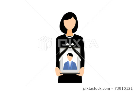 一個女人與丈夫的死者站在一起 一個女人與丈夫的死者站在一起 73910121