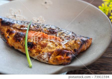 Baked mackerel mentaiko Baked mackerel mentaiko 73911594