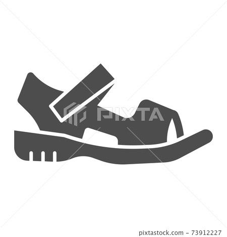 Sandals solid icon, Summer shoes concept,... - Stock Illustration ...