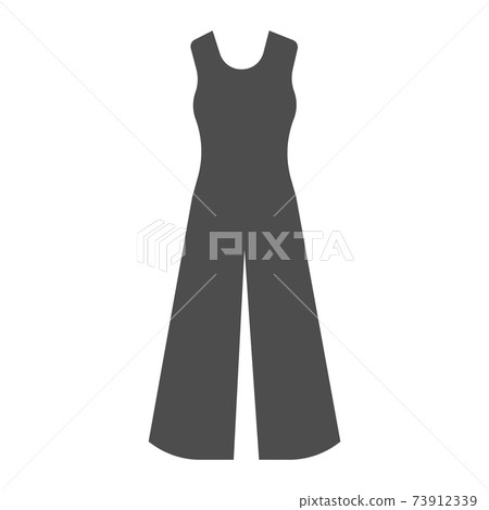 Women overall solid icon, Summer clothes concept, Denim romper sign on white background in glyph style for mobile concept and web design. Vector graphics. Women overall solid icon, Summer clothes concept, Denim romper sign on white background in glyph style for mobile concept and web design. Vector graphics. 73912339