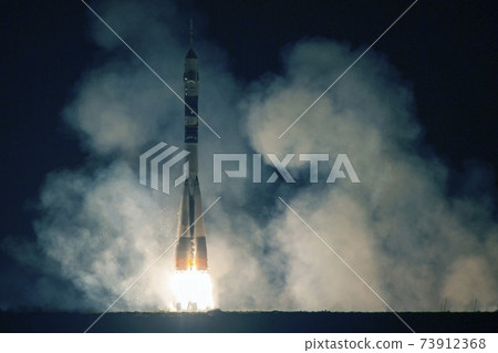 The launch of the space shuttle. With fire and smoke. Elements of this image were furnished by NASA  73912368