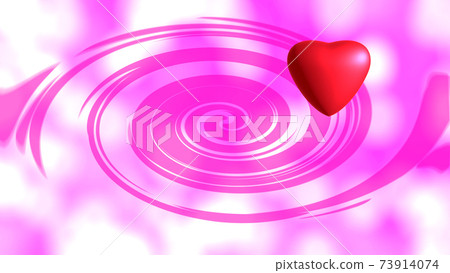 Red heart on pink blur background illustration. Red heart on pink blur background illustration. 73914074