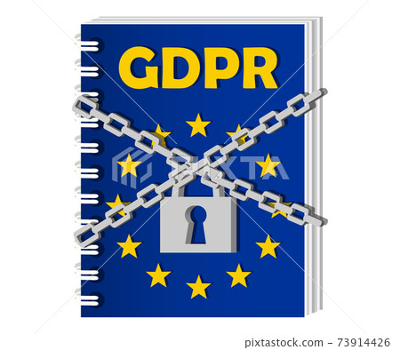 Gdpr concept, data protection, lock locked 73914426