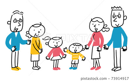 三代家人面帶微笑 三代家人面帶微笑 73914917