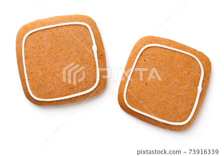 Gingerbread Cookies In Shape Of Square 73916339