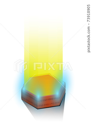 device for teleporting, moving in space and time, secret knowledge. Isolated vector on white background 73918905