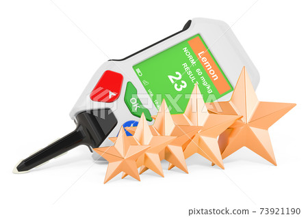 Customer rating of nitrate tester. 3D rendering 73921190