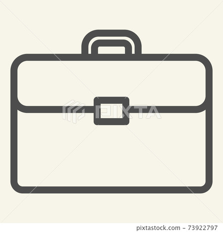 Briefcase line icon. Bag vector illustration isolated on white. Portfolio outline style design, designed for web and app. Eps 10. 73922797