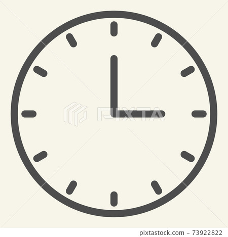 Clock line icon. Time vector illustration... - Stock Illustration ...