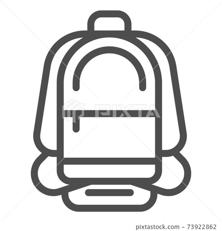 Backpack line icon, Summer tourism concept, sport rucksack sign on white background, Travel backpack icon in outline style for mobile concept and web design. Vector graphics. Backpack line icon, Summer tourism concept, sport rucksack sign on white background, Travel backpack icon in outline style for mobile concept and web design. Vector graphics. 73922862