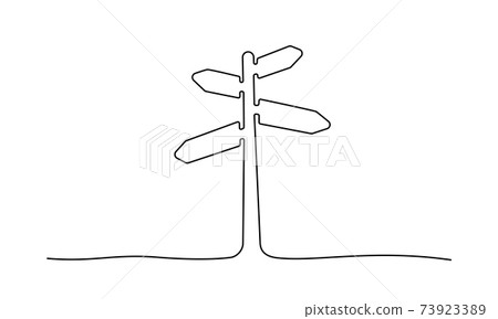 Road direction sign arrows isolated on white background. 73923389