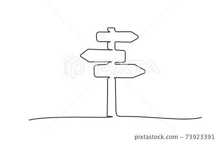 Road direction sign arrows isolated on white background. 73923391