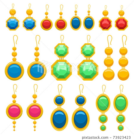 Earrings vector design illustration isolated on... - Stock Illustration ...