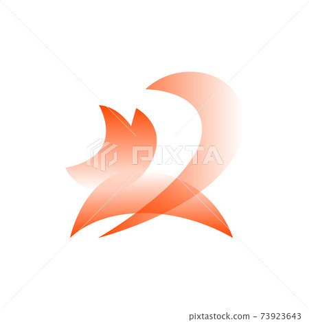 Vector fox in gradient style. Digital art Vector fox in gradient style. Digital art 73923643