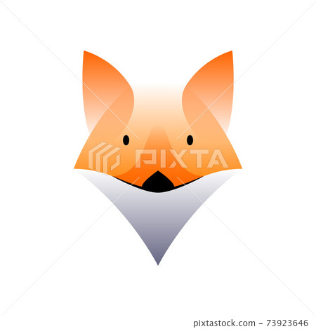 Vector fox in gradient style. Digital art 73923646