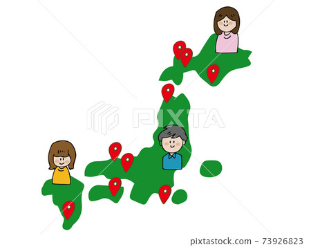 日本群島分佈圖人 日本群島分佈圖人 73926823