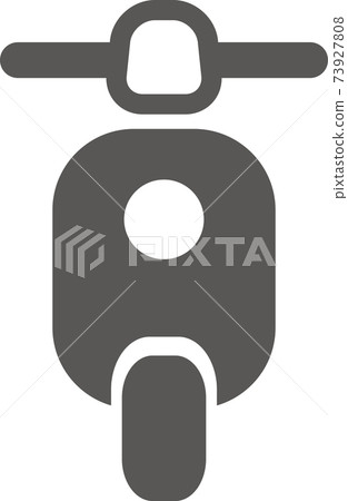 Simple icon for motorcycle (scooter) (black) 73927808