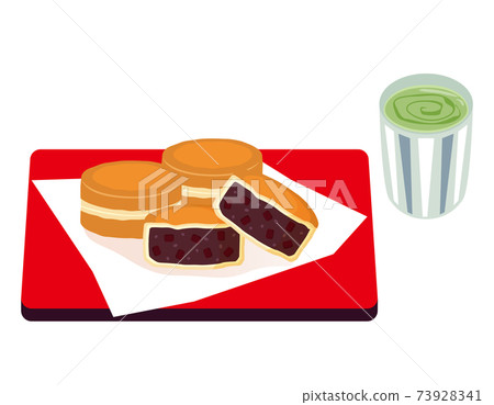 Vector illustration of large format ware Imagawayaki Vector illustration of large format ware Imagawayaki 73928341