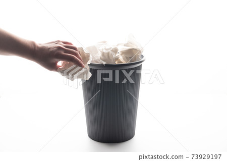 Trash can trash woman Trash can trash woman 73929197