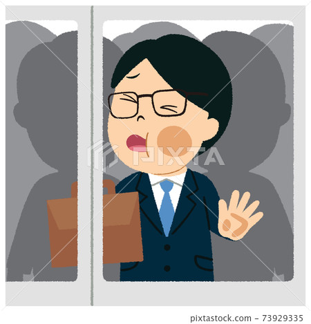 擁擠的火車的插圖 擁擠的火車的插圖 73929335