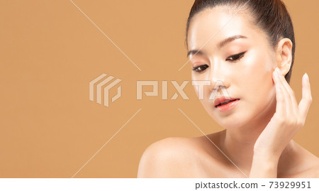 Beauty asian women portrait face with skin care healthy and skin. 73929951