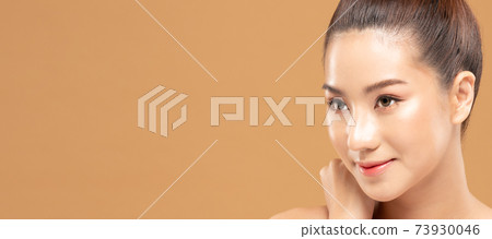 Beauty asian women portrait face with skin care healthy and skin. Beauty asian women portrait face with skin care healthy and skin. 73930046