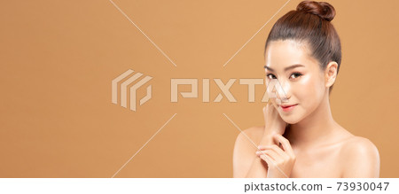 Beauty asian women portrait face with skin care healthy and skin. Beauty asian women portrait face with skin care healthy and skin. 73930047